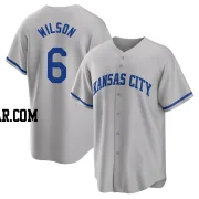 Willie Wilson Youth Kansas City Royals Gray Replica 2022 Road Jersey