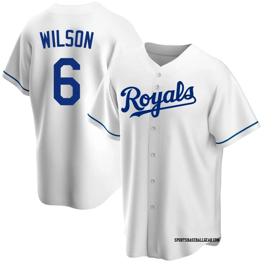 Willie Wilson Youth Kansas City Royals White Replica Home Jersey