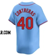 Willson Contreras Men's St. Louis Cardinals Light Blue Limited Alternate Jersey