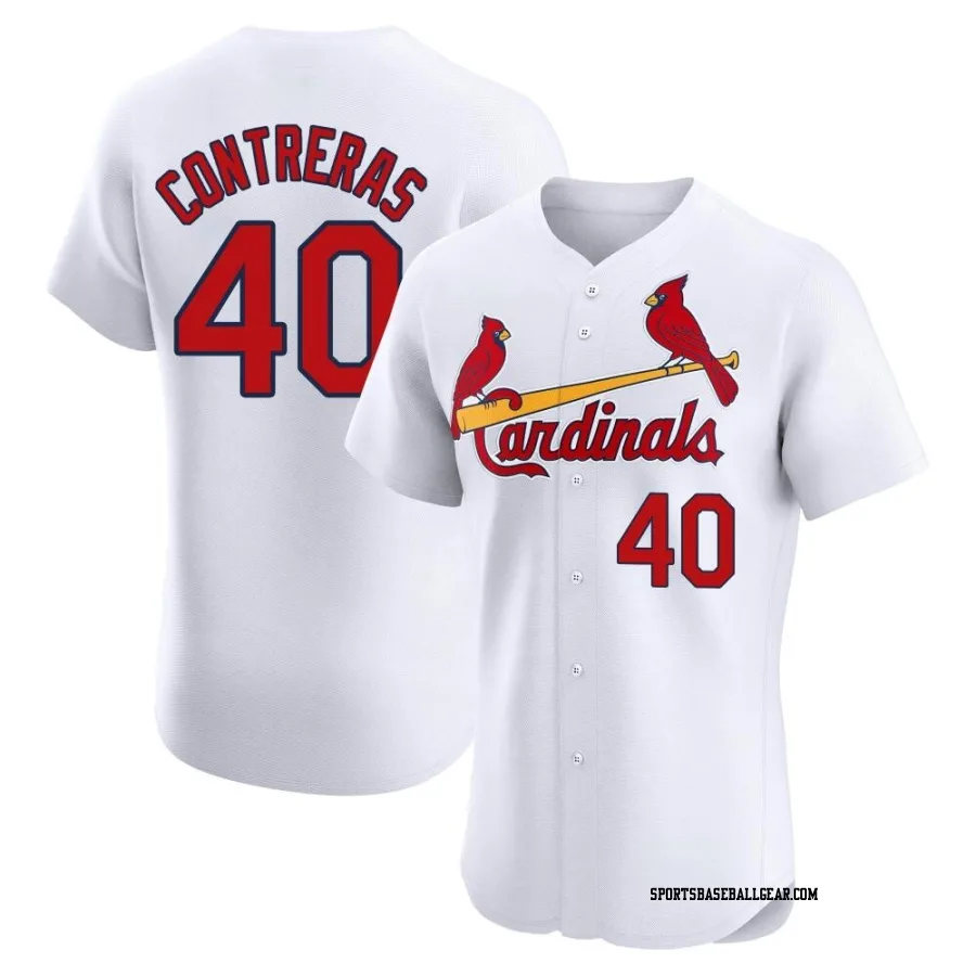 Willson Contreras Men's St. Louis Cardinals White Elite Home Jersey