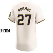 Willy Adames Men's Milwaukee Brewers Cream Elite Home Jersey