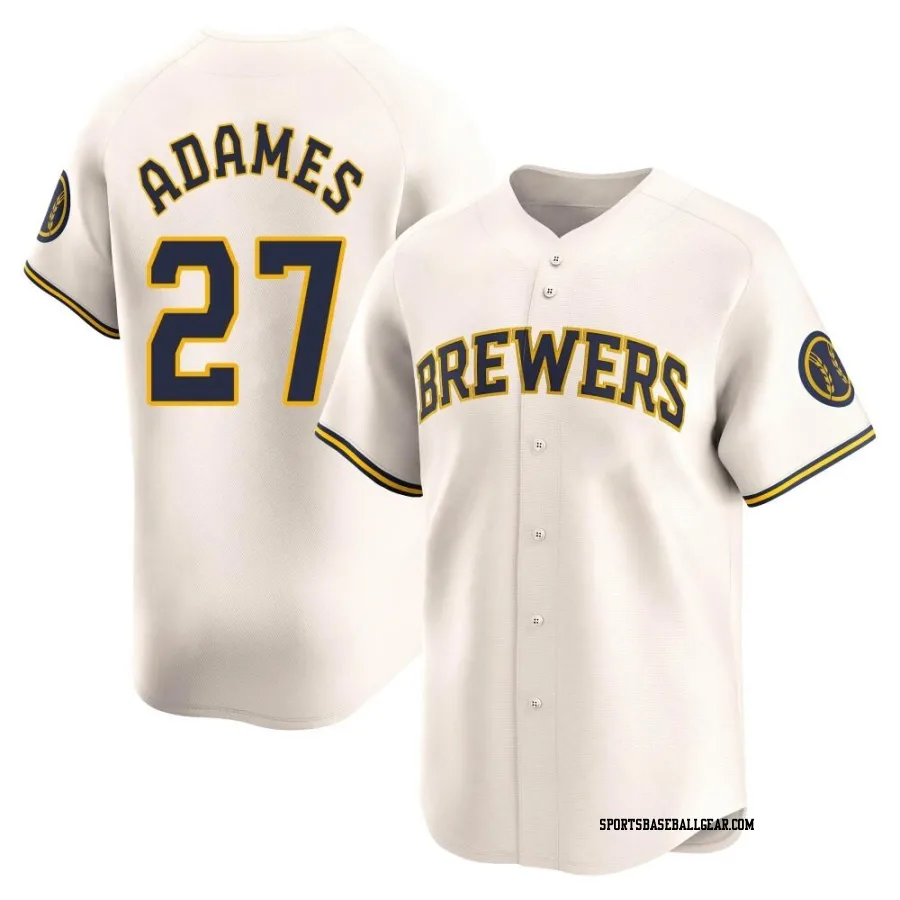 Willy Adames Men's Milwaukee Brewers Cream Limited Home Jersey