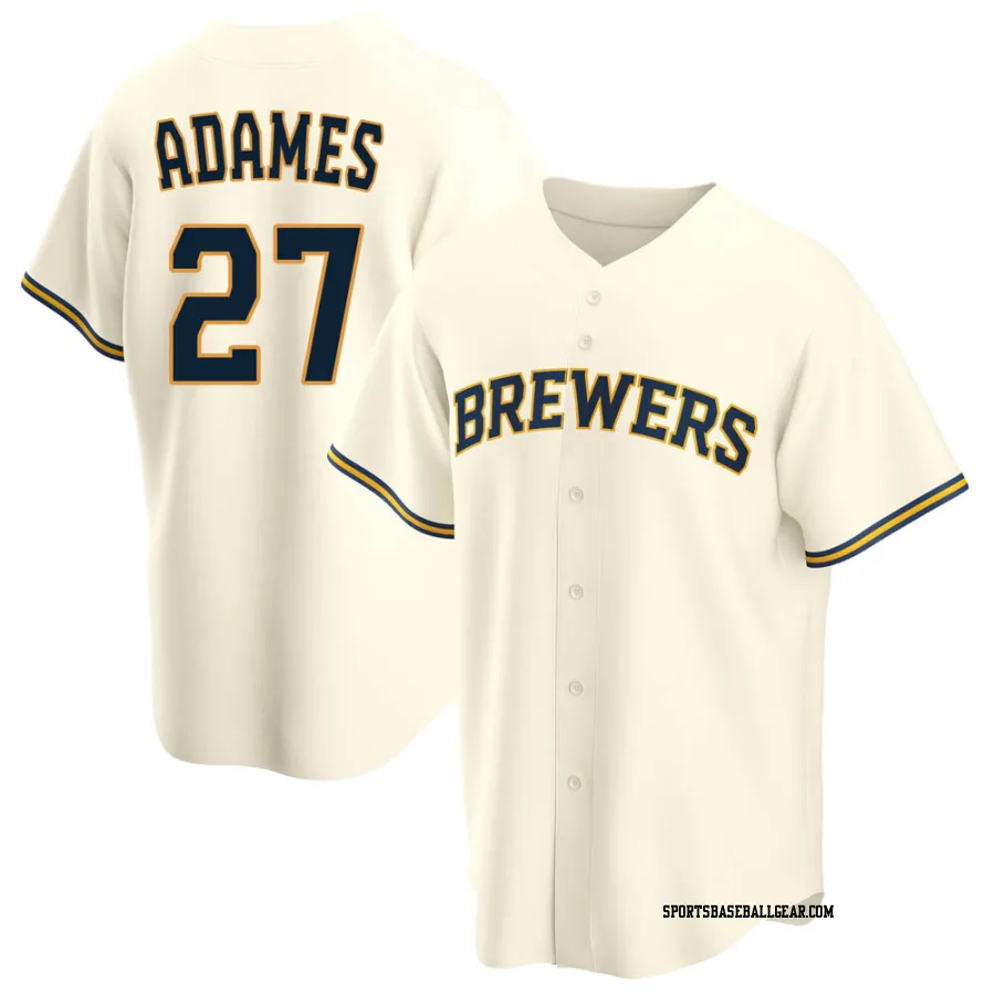 Willy Adames Youth Milwaukee Brewers Cream Replica Home Jersey