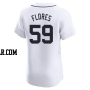 Wilmer Flores Men's Detroit Tigers White Elite Home Jersey