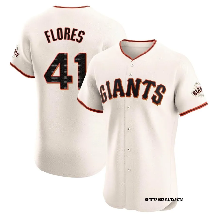 Wilmer Flores Men's San Francisco Giants Cream Elite Home Jersey