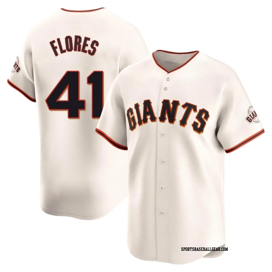 Wilmer Flores Men's San Francisco Giants Cream Limited Home Jersey