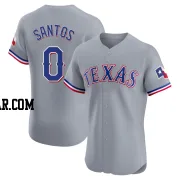 Winston Santos Men's Texas Rangers Gray Elite Road Jersey