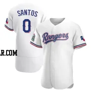 Winston Santos Men's Texas Rangers White Authentic Home Jersey