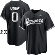 Winston Santos Men's Texas Rangers White Replica Black 2023 World Series Jersey