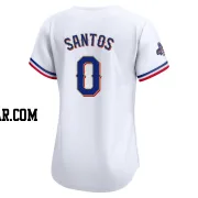 Winston Santos Women's Texas Rangers Gold Limited White 2024 Collection Jersey