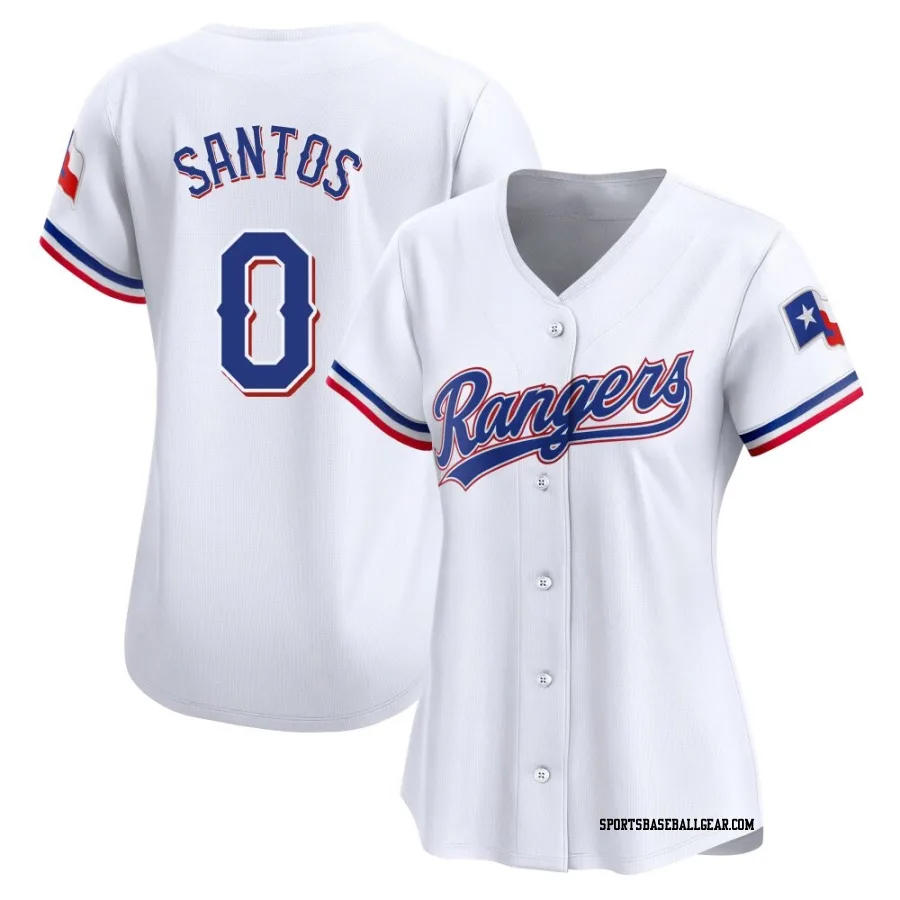 Winston Santos Women's Texas Rangers White Limited Home Jersey