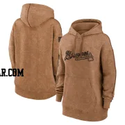 Women's Atlanta Braves Brown 2023 Salute to Service Pullover Hoodie