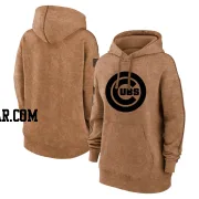 Women's Chicago Cubs Brown 2023 Salute to Service Pullover Hoodie