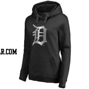 Women's Detroit Tigers Black Platinum Collection Pullover Hoodie -