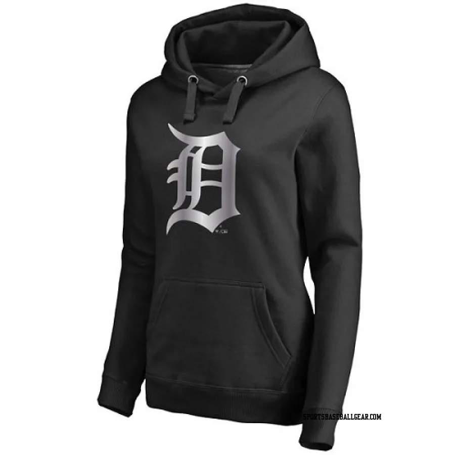 Women's Detroit Tigers Black Platinum Collection Pullover Hoodie -