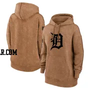 Women's Detroit Tigers Brown 2023 Salute to Service Pullover Hoodie