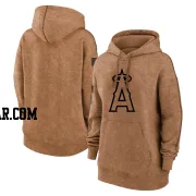 Women's Los Angeles Angels Brown 2023 Salute to Service Pullover Hoodie