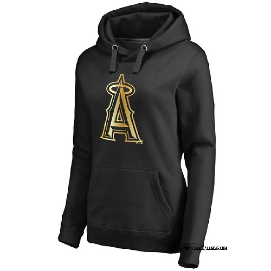 Women's Los Angeles Angels Gold Collection Pullover Hoodie - Black