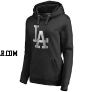 Women's Los Angeles Dodgers Black L.A. Platinum Collection Pullover Hoodie -