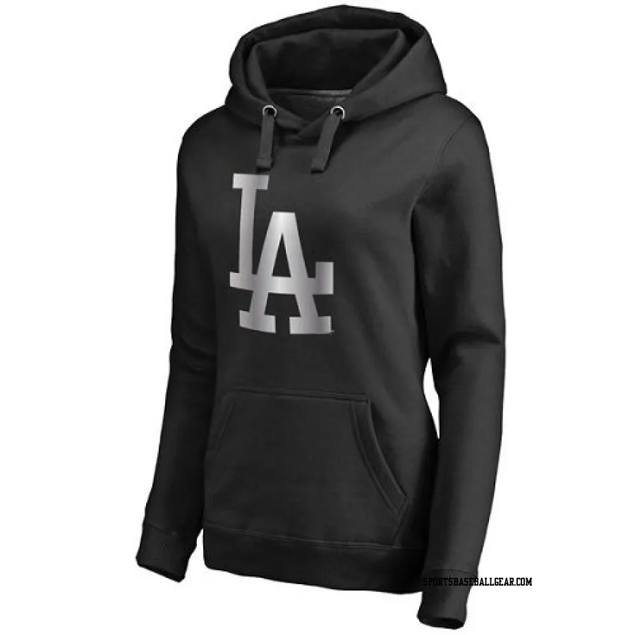 Women's Los Angeles Dodgers Black L.A. Platinum Collection Pullover Hoodie -