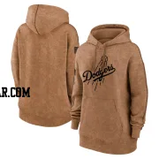 Women's Los Angeles Dodgers Brown 2023 Salute to Service Pullover Hoodie