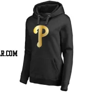 Women's Philadelphia Phillies Gold Collection Pullover Hoodie - Black