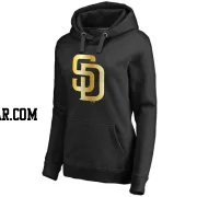 Women's San Diego Padres Gold Collection Pullover Hoodie - Black