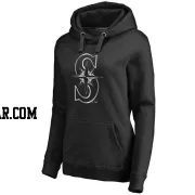 Women's Seattle Mariners Black Platinum Collection Pullover Hoodie -