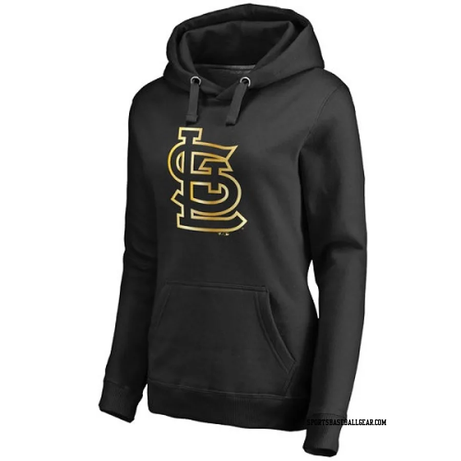 Women's St. Louis Cardinals Gold Collection Pullover Hoodie - Black