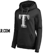 Women's Texas Rangers Black Platinum Collection Pullover Hoodie -