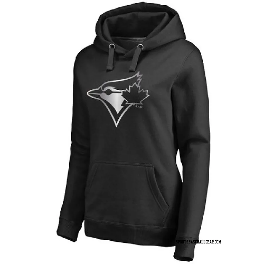 Women's Toronto Blue Jays Black Platinum Collection Pullover Hoodie -