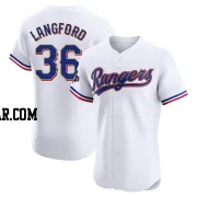 Wyatt Langford Men's Texas Rangers Gold Elite White 2024 Collection Jersey