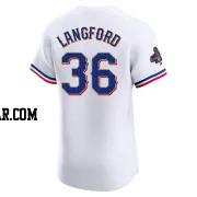 Wyatt Langford Men's Texas Rangers Gold Elite White 2024 Collection Jersey