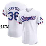 Wyatt Langford Men's Texas Rangers White Elite Home Jersey