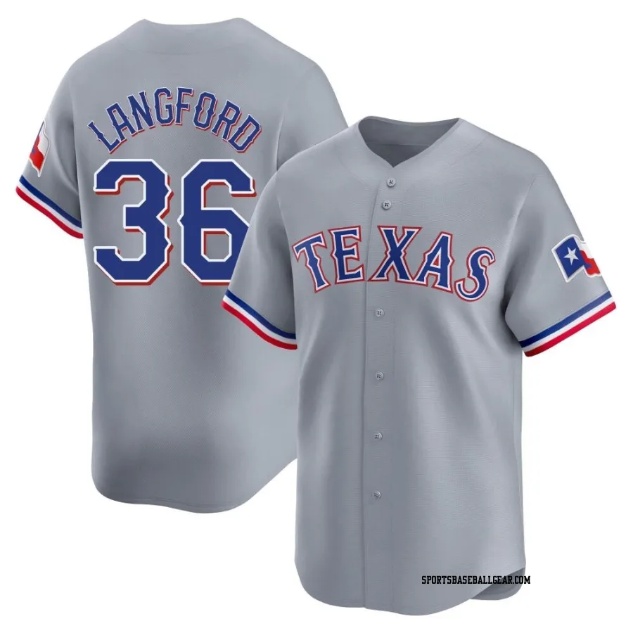 Wyatt Langford Youth Texas Rangers Gray Limited Away Jersey