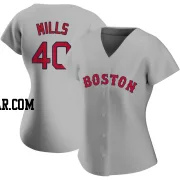 Wyatt Mills Women's Boston Red Sox Gray Authentic Road Jersey