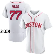 Wyatt Olds Men's Boston Red Sox White Authentic 2021 Patriots' Day Jersey