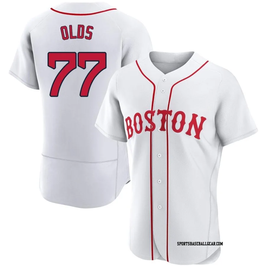 Wyatt Olds Men's Boston Red Sox White Authentic 2021 Patriots' Day Jersey