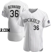 Wynton Bernard Men's Colorado Rockies White Authentic Home Jersey