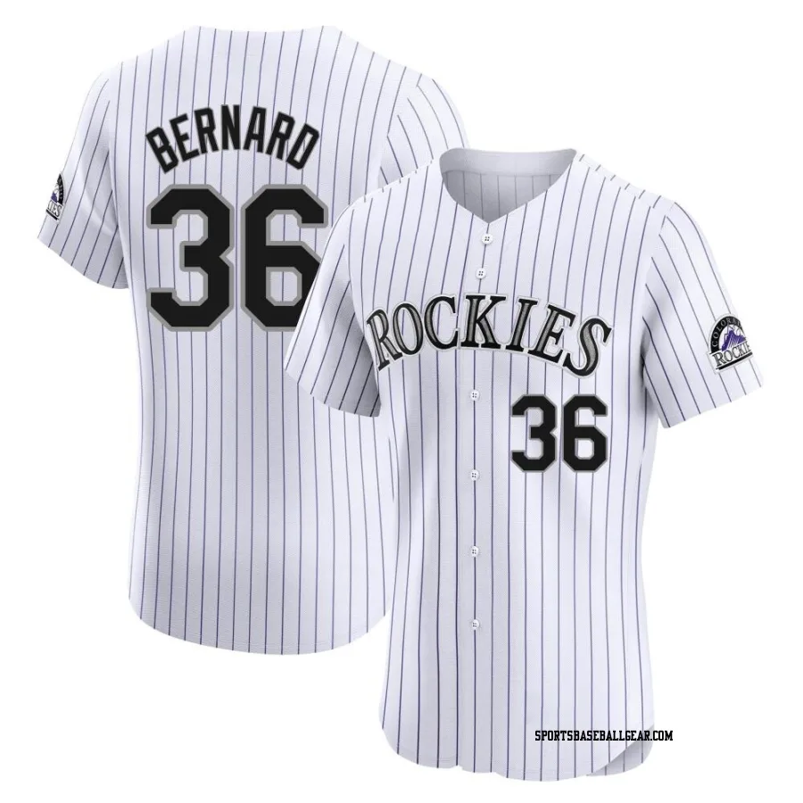 Wynton Bernard Men's Colorado Rockies White Elite Home Jersey