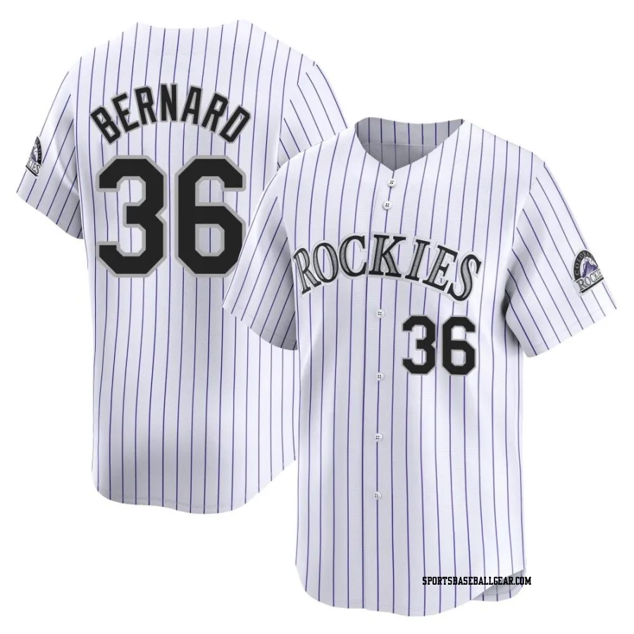 Wynton Bernard Youth Colorado Rockies White Limited Home Jersey