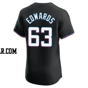 Xavier Edwards Men's Miami Marlins Black Elite Alternate Vapor Premier Jersey