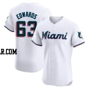 Xavier Edwards Men's Miami Marlins White Elite Home Jersey