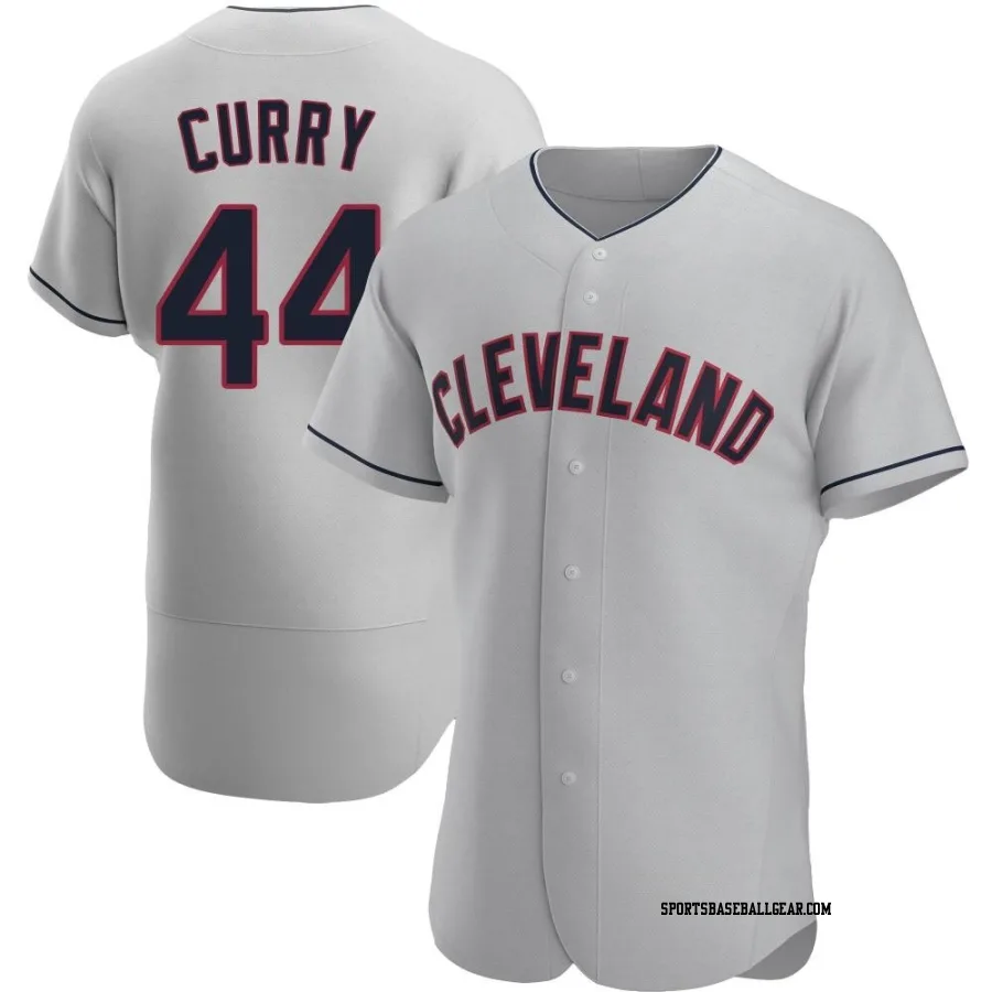 Xzavion Curry Men's Cleveland Guardians Gray Authentic Road Jersey