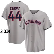 Xzavion Curry Men's Cleveland Guardians Gray Replica Road Jersey