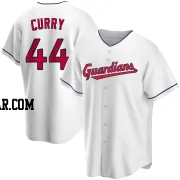 Xzavion Curry Men's Cleveland Guardians White Replica Home Jersey