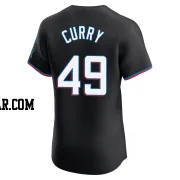 Xzavion Curry Men's Miami Marlins Black Elite Alternate Vapor Premier Jersey