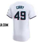 Xzavion Curry Men's Miami Marlins White Elite Home Jersey