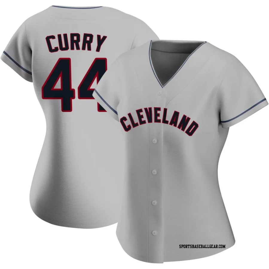 Xzavion Curry Women's Cleveland Guardians Gray Authentic Road Jersey