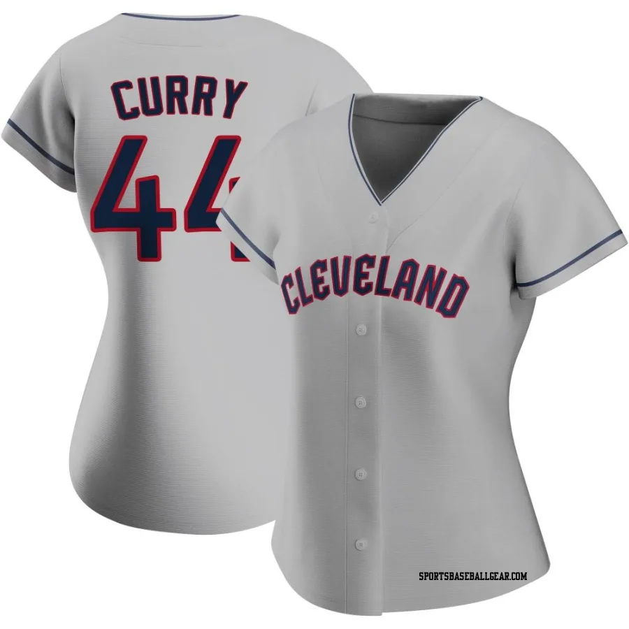 Xzavion Curry Women's Cleveland Guardians Gray Replica Road Jersey